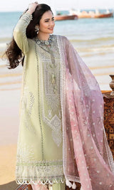 3PC Lawn Chikankari Embroidered With Printed Dupatta-413