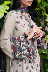 Dhanak Embroidered Shirt With Printed Dupatta-210