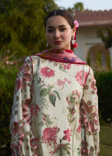 Luxury Dhanak 3PC Embroidered With Digital Printed Wool Shawl-211