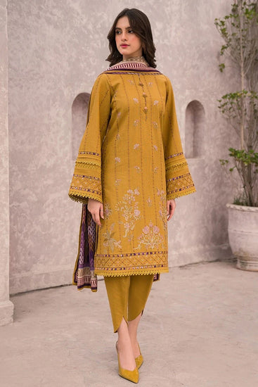 DHANAK 3PC EMBROIDERED WITH DIGITAL PRINTED WOOL SHAWL-665