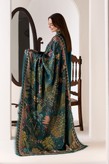 3PC DHANAK EMBROIDERED SHIRT WITH TWILL PRINTED SHAWL AND TROUSER-685