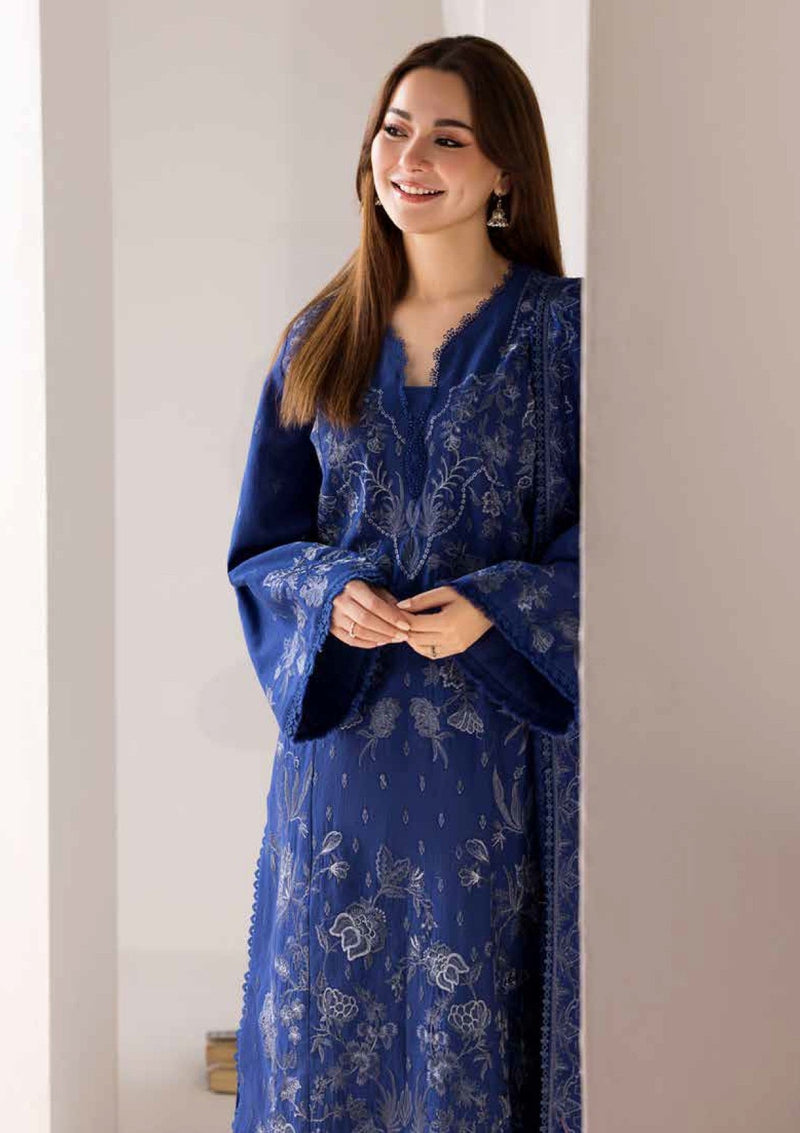 3PC DHANAK EMBROIDERED SHIRT WITH EMBROIDERED SHAWL AND TROUSER-145