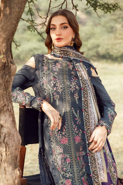 Lawn-3PC Embroidered with Digital Printed Dupatta-1075