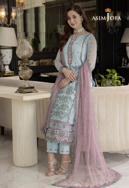 3PC Lawn Embroidered With Chiffon Embroidered Dupatta-435