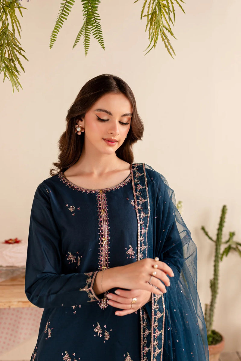 Dhanak 3PC Embroidered With Dhanak Embroidered Dupatta-253