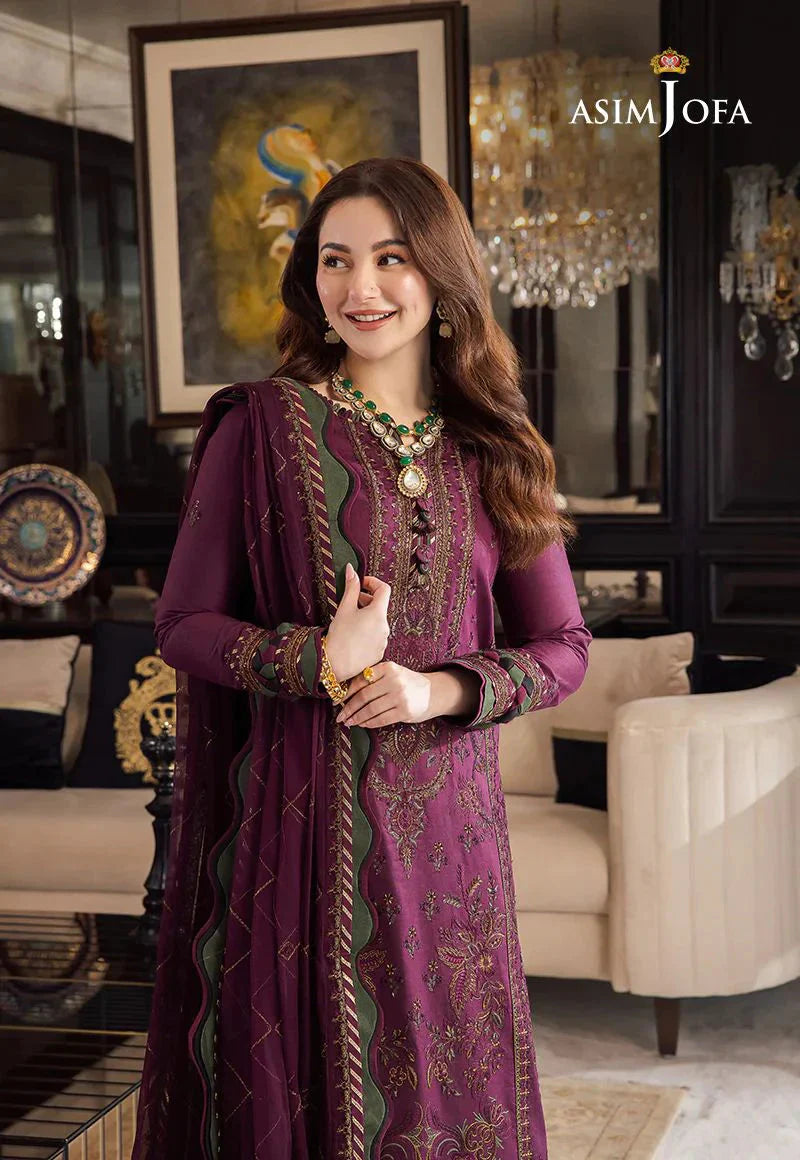 Dhanak 3PC Embroidered With Chiffon Embroidered Dupatta-673