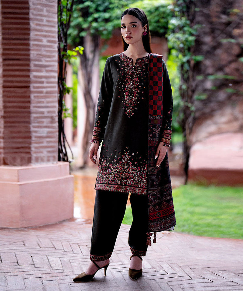 3PC Dhanak Embroidered Shirt With Printed Dupatta-678