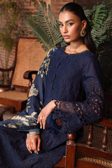 3PC Dhanak Embroidered Shirt With Digital Printed Shawl-2002