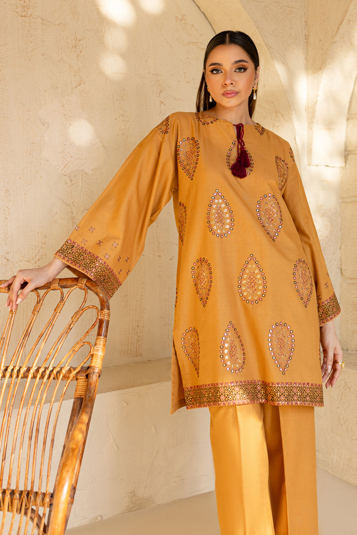 2PC DHANAK SEQUIN EMBROIDERED SHIRT WITH DHANAK SEQUIN EMBROIDERED TROUSER-297