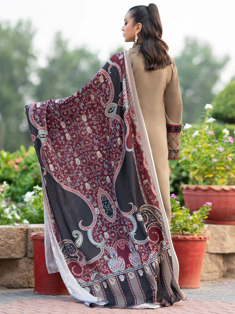 Lawn 3PC Embroidered With Digital Printed Dupatta- 1048