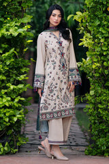 Dhanak Embroidered Shirt With Printed Dupatta-210