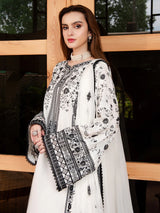 Dhanak 3PC Embroidered With Dhanak Embroidered Shawl-261