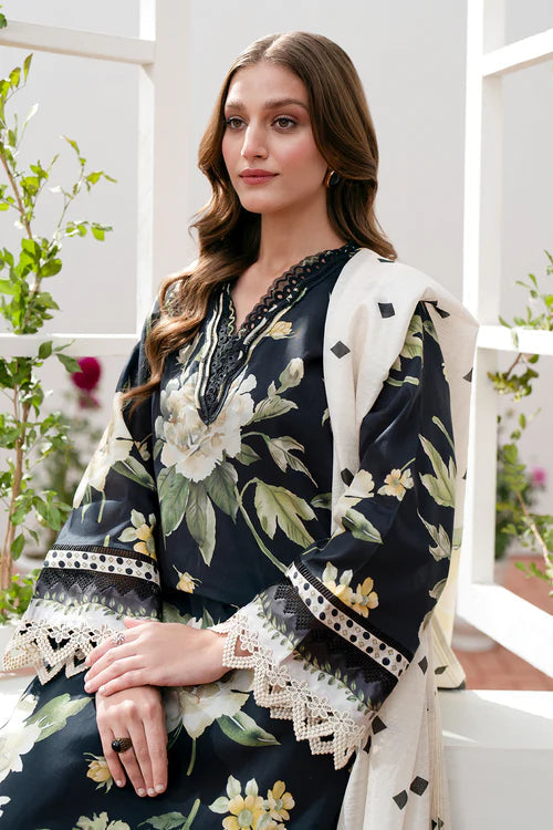 3PC Lawn Printed Shirt With Voile Printed Dupatta-782