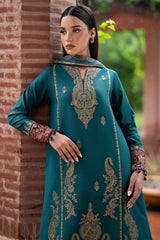 3PC Embroidered With Digital Printed Wool Shawl-286