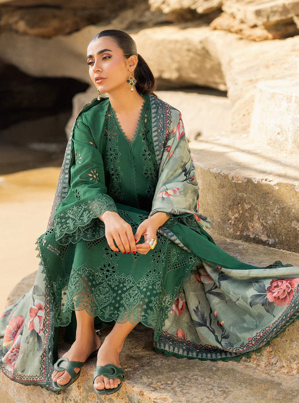 Luxury Lawn Chikankri Embroidered With Printed Dupatta-453