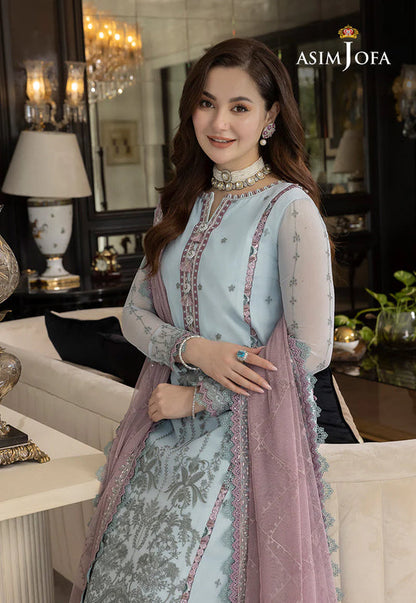 3PC Lawn Embroidered With Chiffon Embroidered Dupatta-435