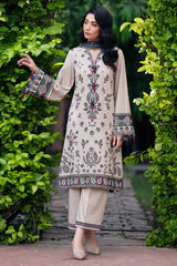 Dhanak Embroidered Shirt With Printed Dupatta-210