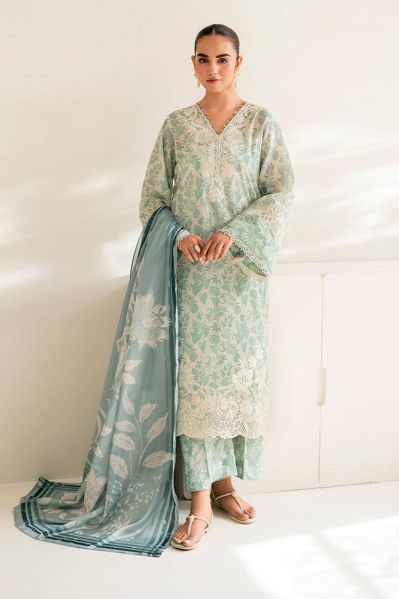 KHADDAR 3PC WITH KHADDAR PRINTED SHIRT & TROUSER-906