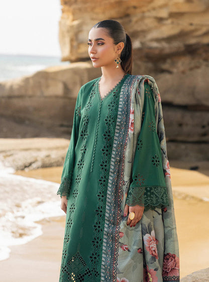 Luxury Lawn Chikankri Embroidered With Printed Dupatta-453