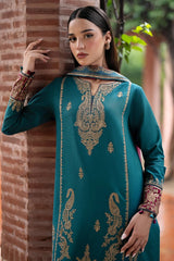 3PC Embroidered With Digital Printed Wool Shawl-286