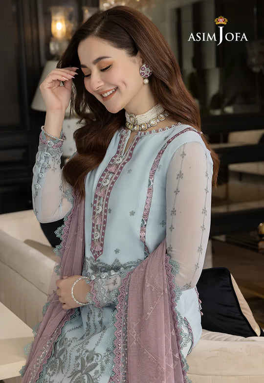 3PC Lawn Embroidered With Chiffon Embroidered Dupatta-435