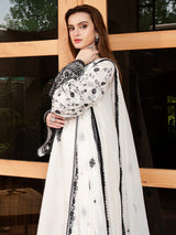 Dhanak 3PC Embroidered With Dhanak Embroidered Shawl-261