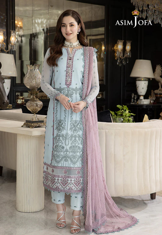 3PC Lawn Embroidered With Chiffon Embroidered Dupatta-435