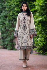 Dhanak Embroidered Shirt With Printed Dupatta-210