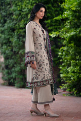 Dhanak Embroidered Shirt With Printed Dupatta-210