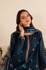 Dhanak 3PC Embroidered With Dhanak Embroidered Dupatta-253