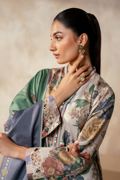 BAROQUE 3PC KARANDI PRINTED SHIRT WITH KARANDI PRINTED DUAPTTA AND TROUSER - 1705