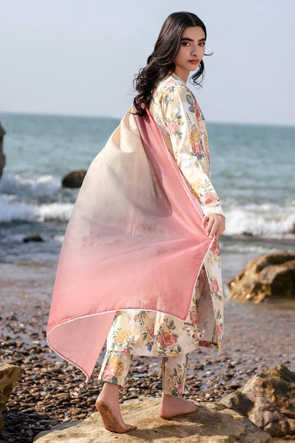 3PC Lawn Printed Shirt With Digital Printed Dupatta-1613