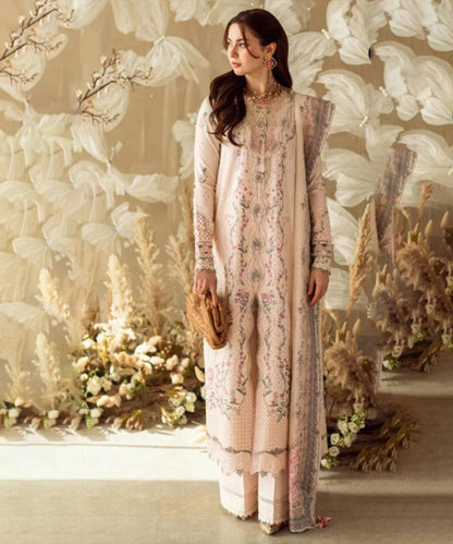 Lawn-3PC Embroidered Shirt with Organza Embroidered Dupatta-1379