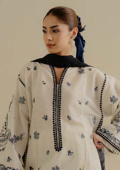 Lawn-3PC Embroidered Shirt with Digital Printed Jacquard Dupatta-1400