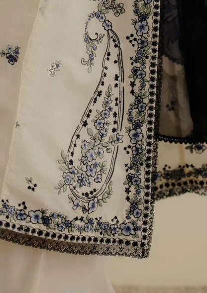 Lawn-3PC Embroidered Shirt with Digital Printed Jacquard Dupatta-1400