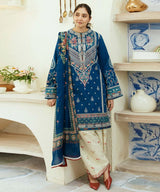 ZARA SHAHJAHAN 3PC Lawn Embroidered Shirt With Digital Printed Dupatta-1055