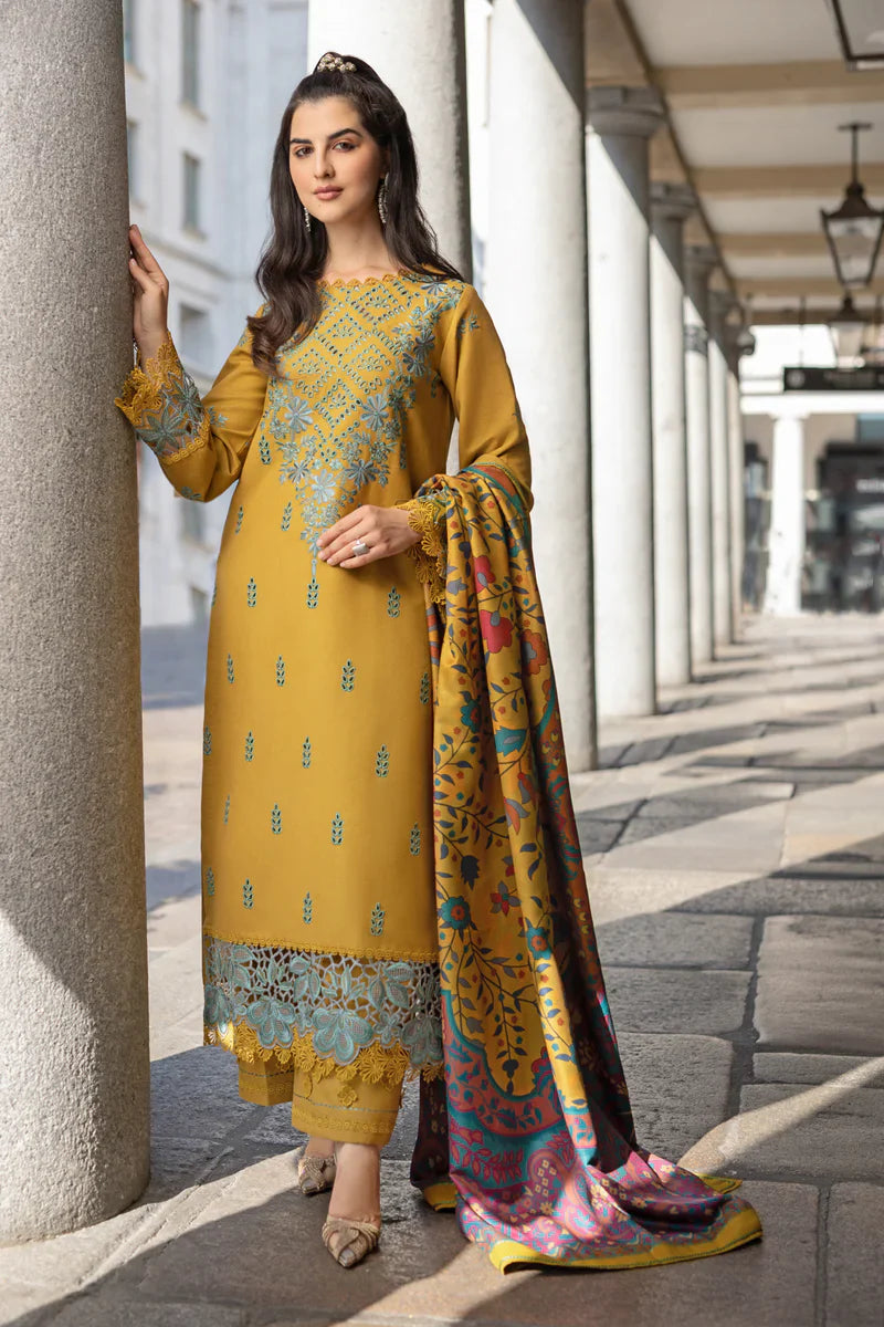 Lawn-3PC Embroidered Shirt with Digital Printed Jacquard Dupatta-1105
