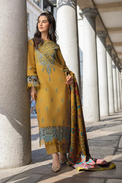 Lawn-3PC Embroidered Shirt with Digital Printed Jacquard Dupatta-1105