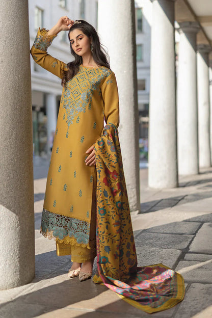 Lawn-3PC Embroidered Shirt with Digital Printed Jacquard Dupatta-1105