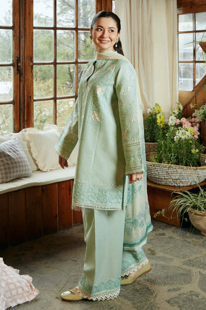 ZARA SHAHJAHAN 3PC Lawn Embroidered Shirt With Printed Dupatta-495