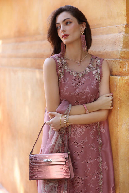 Lawn-3PC Embroidered Shirt with Digital Printed Silk Dupatta-1315