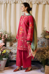 3PC Lawn Embroidered Shirt With Printed Dupatta-493