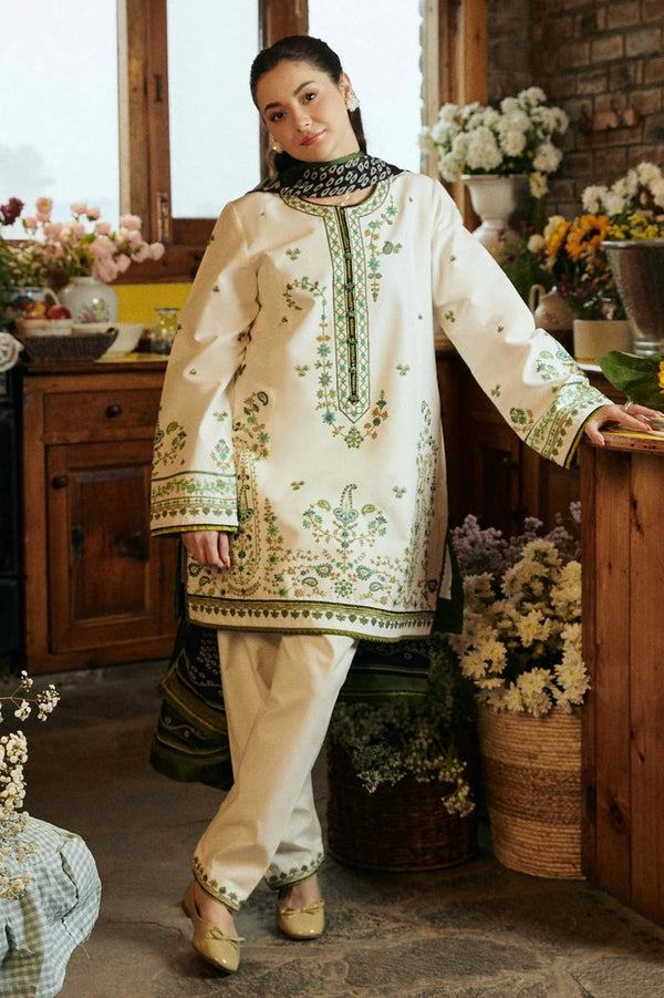 ZARA SHAHJAHAN Embroidered 3PC LAWN-488