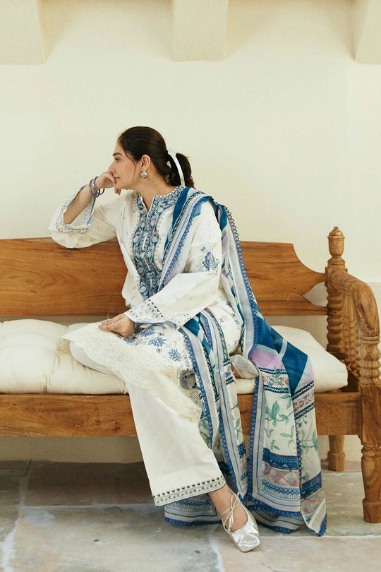 3PC Lawn Embroidered Shirt With Printed Dupatta-492