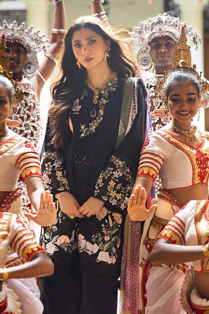 Lawn-3PC Embroidered Shirt with Digital Printed Jacquard Dupatta-1403