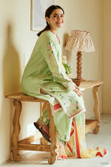 3PC LAWN EMBROIDERED SHIRT WITH CHIFFON PRINTED DUPATTA AND TROUSER - HZG1575