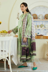 3PC Lawn Embroidered Shirt With Printed Dupatta-485