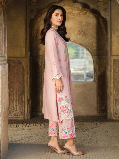 Lawn-3PC Embroidered Shirt with Chiffon Embroidered Dupatta-1414