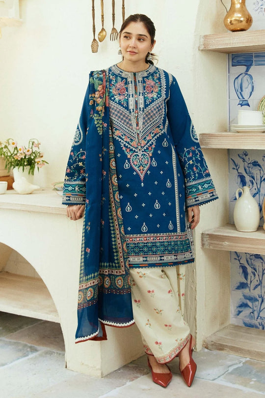 3PC Lawn Embroidered Shirt With Printed Dupatta-489