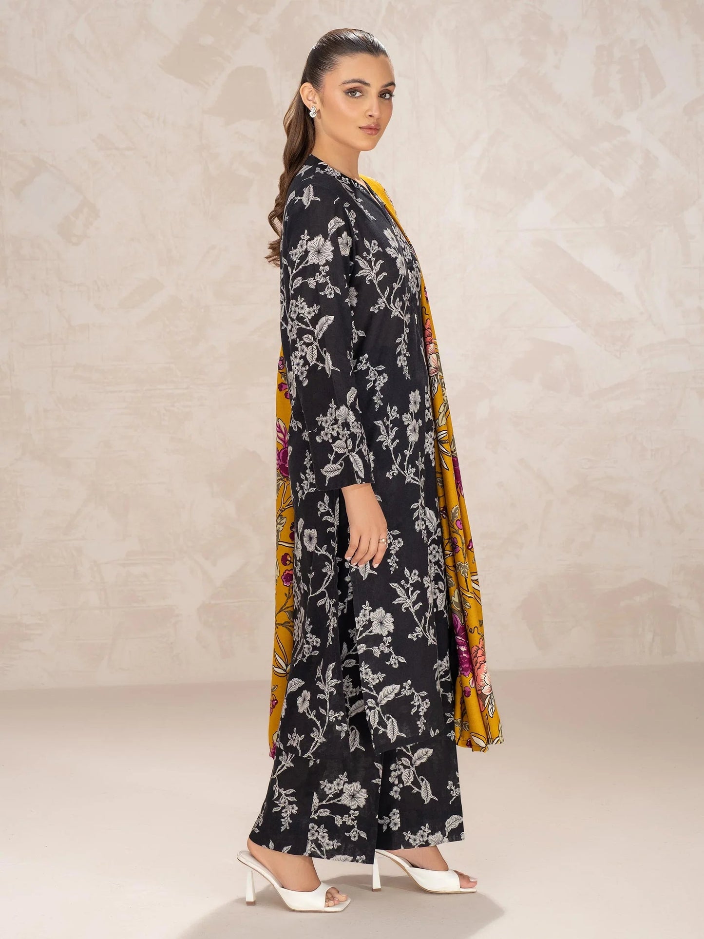 3PC Lawn Printed Shirt With Digital Printed Dupatta-1630